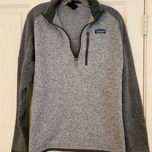 Gray Patagonia zip up sweatshirt